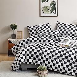 Houseri Plaid Comforter Set Queen Colorful