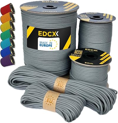 EdcX Paracord 4mm 550 Type III 10m 15m 30m 50m 100m 300m EU Made