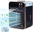 Portable Air Conditioner-Rechargeable Office Air Conditioner in Three Speeds&Spray Speed,Portable Evaporative Cooling Fan with Spray for Home Bedroom Office(dark blue)