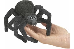Folkmanis Mini Spider Finger Puppet, Black, 1 EA