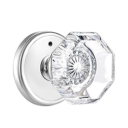 CLCTK Privacy Crystal Glass Door Knobs Interior