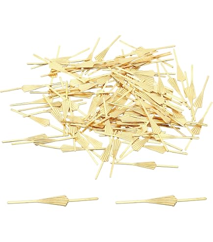 PATIKIL 400 Broches De Connexion Lustre Aluminium 40x3mm Or - Clips Cristal Pour Lustres Et DIY