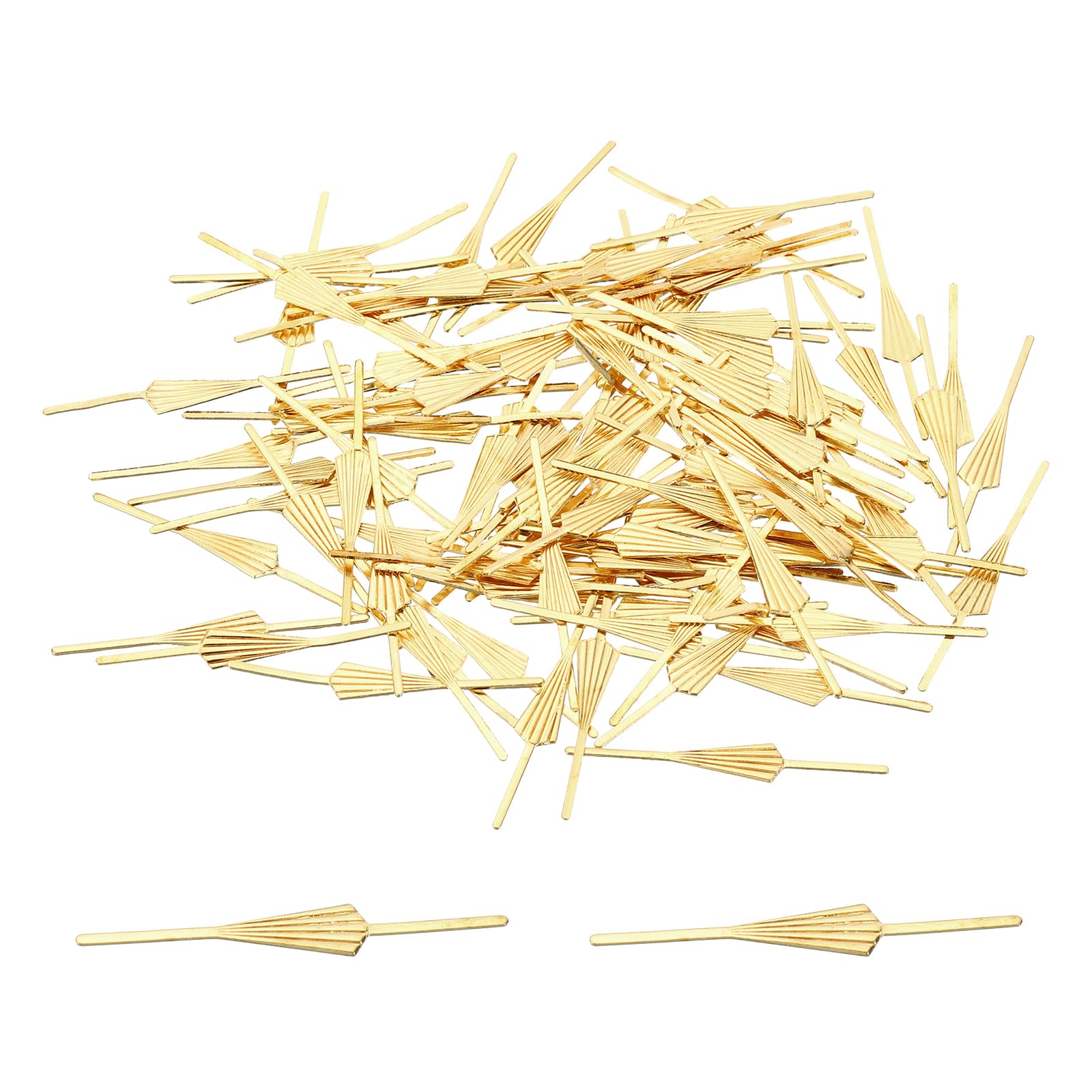 PATIKIL 34mm/1.34" Chandelier Bowtie Clips, 100Pcs Copper Chandelier Connectors Clips for Fastening Crystals Parts, Chandelier Replacements, Golden