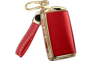 Key Fob Cover and Leather Keychain - Full Cover Key Case - TPU Keyfob Cover