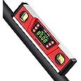RISEPRO 10-Inch Digital Torpedo Level and Protractor IP54 Protected Electronic Bubble Inclinometer, Angle Finder, Gauge w/Large VA Display & V-Groove Base DL135N