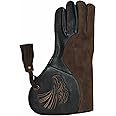 W.S Point Double Layer Genuine Cow Hide Leather Falconry Gloves for Men – Bird Handling Pet Gloves Brown