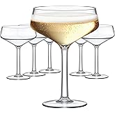 Amazing Abby - Courtney - 12-Ounce Plastic Coupe Glasses (Set of 6), Martini Glasses, Champagne Saucers, Reusable, BPA-Free, Shatter-Proof, Dishwasher-Safe, Perfect for Poolside, Outdoors, and More