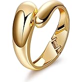 Vegolita 1-3PCS 18K Gold Plated Cuff Bracelets for Women Chunky Wide Bangle Bracelet Irregular Wrist Cuff Wrap Bracelet Trendy Open Cuff Bracelets