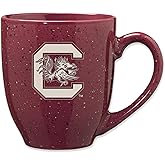 Rico Industries NCAA 16 oz Team Color Laser Engraved Speckled Ceramic Coffee Mug (S Schools)