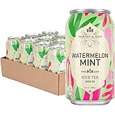 Harney & Sons Watermelon Mint Green Iced Tea, 12 oz can (Pack of 12)