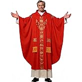 FAD-4U Church Catholic Priest Chasubles Vestments for Church Mass Vestments Robe with Stole