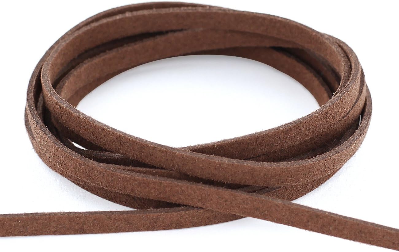 Auroris - Faux suede leather cord - flat 5x1,5 mm - length/colour selectable - variant: 5m / brown
