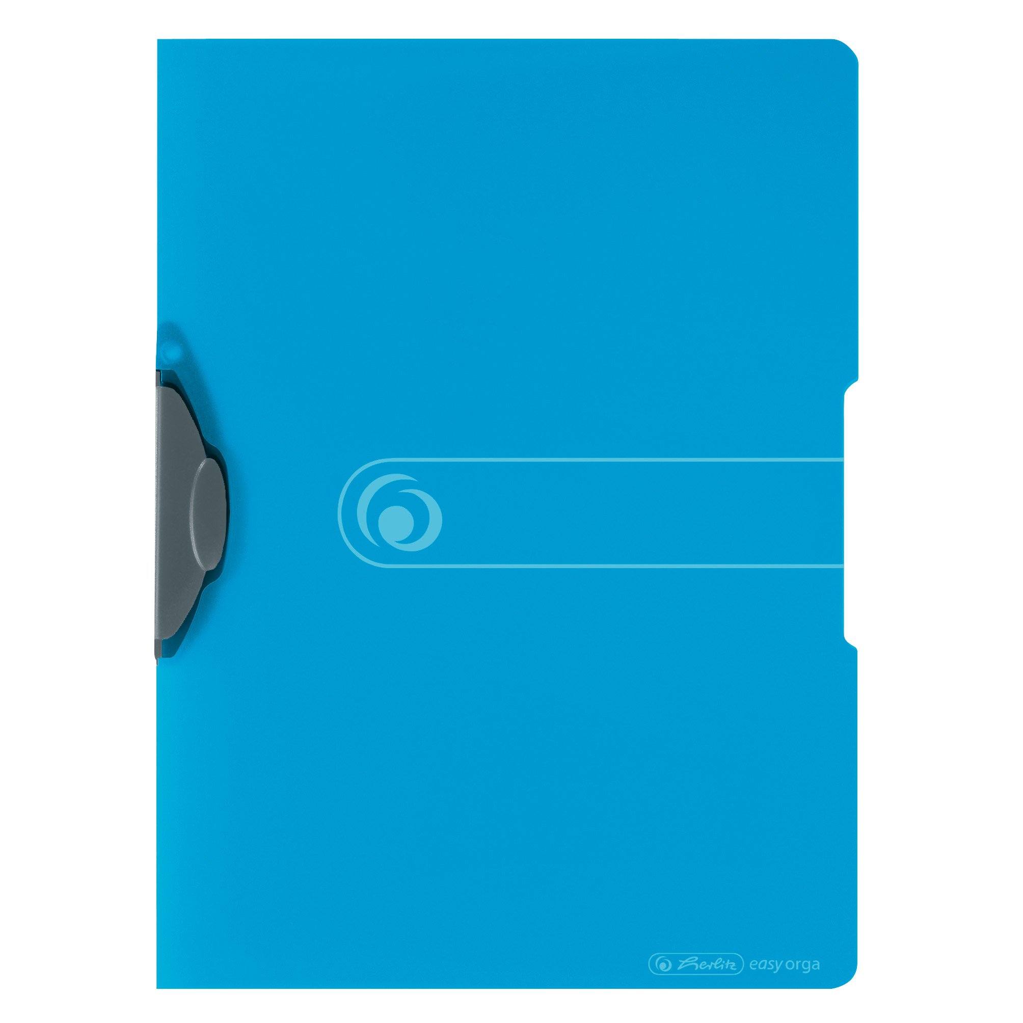 Herlitz Easy Orga To Go A4 PP Express Clip File - Transparent Blue (Pack of 5)