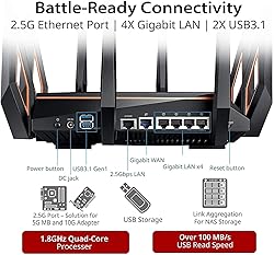 ASUS ROG Rapture WiFi 6 Wireless Gaming Router