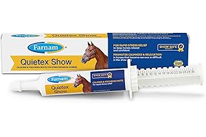 Farnam Quietex Show Calming & Focusing Paste, Helps Keep Horses Calm & Relaxed That Become Nervous in The Show Ring 30 cc