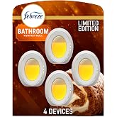 Febreze Odor-Fighting Bathroom Air Freshener for Small Spaces, Pumpkin Roll Scent, 4 Count