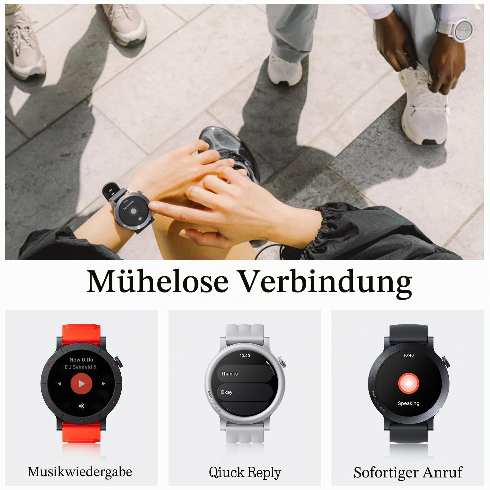 CMF Watch 3 Pro – Smartwatch 1,43" AMOLED, 13 Tage Akku, Dual-GPS, Bluetooth-Anrufe mit KI-Rauschunterdrückung, Herzfrequenz & Schlaftracking – Dunkelgrau 5