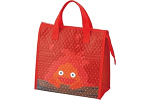 Skater Studio Ghibli Howl's Moving Castle Thermal Insulated Lunch Bag with Zip Closure - Calcifer