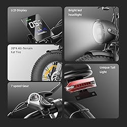 HiKeep Electric Bike for Adults, 20 inch Fat Tire