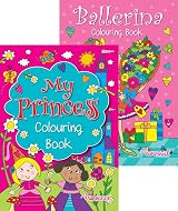 Squiggle My Princess & Ballerina Colouring Books 2 Pack A4 72 Pages Each view 1