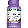 Nature's Truth Elderberry Immune Complex | 60 Chewable Tablets | Plus Vitamin C & Zinc | Mixed Berry | Vegan, Non-GMO, & Gluten Free Supplement