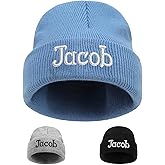 lanleay Custom Beanie Hats for Baby Girls Boys - Personalized Embroidered Beanies with Name for Infants Toddlers Adults