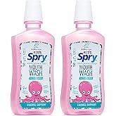 Spry Natural Xylitol Mouthwash with Enamel Support, Alcohol-free, Fluoride-free, Gentle, Non-GMO, Bubble Gum - 16 fl oz (Pack