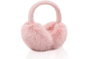 WATAME Faux Fur Ear Muffs Winter Women Girls Cute Earmuffs Fluffy Ear Warmers Soft Foldable Ear Muffs Outdoor