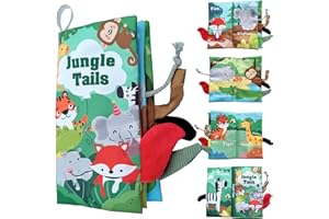 HONGID Baby Books 0-6 Months - Montessori Toys for Babies 0-3-6-9-12-18 Months,Infant Newborn Tummy Time Toys Touch Feel Book Learning Sensory Toys,Christmas Stocking Stuffers for Boys Girls