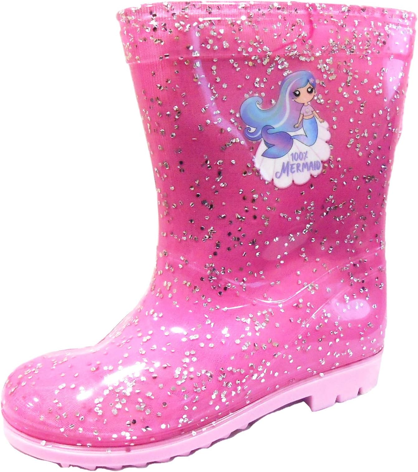Thingimijigs Mermaid Glitter Girls Wellington Rain Boots