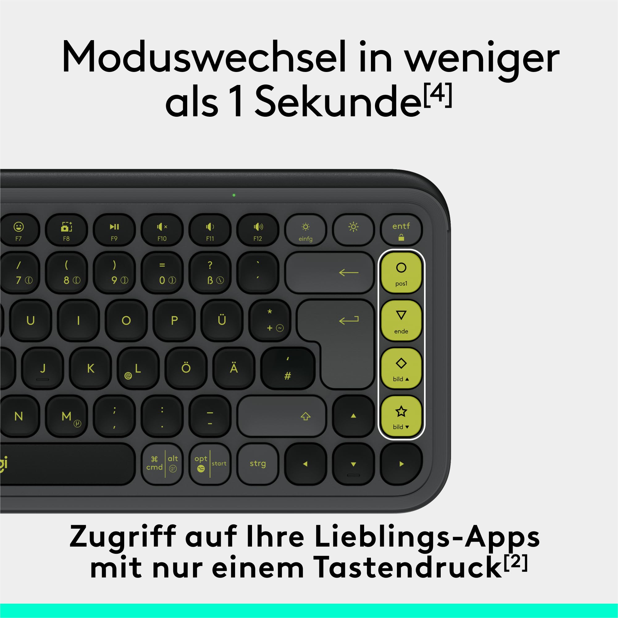 Logitech POP ICON KEYS kabellose Bluetooth-Tastatur (Grafit) 5