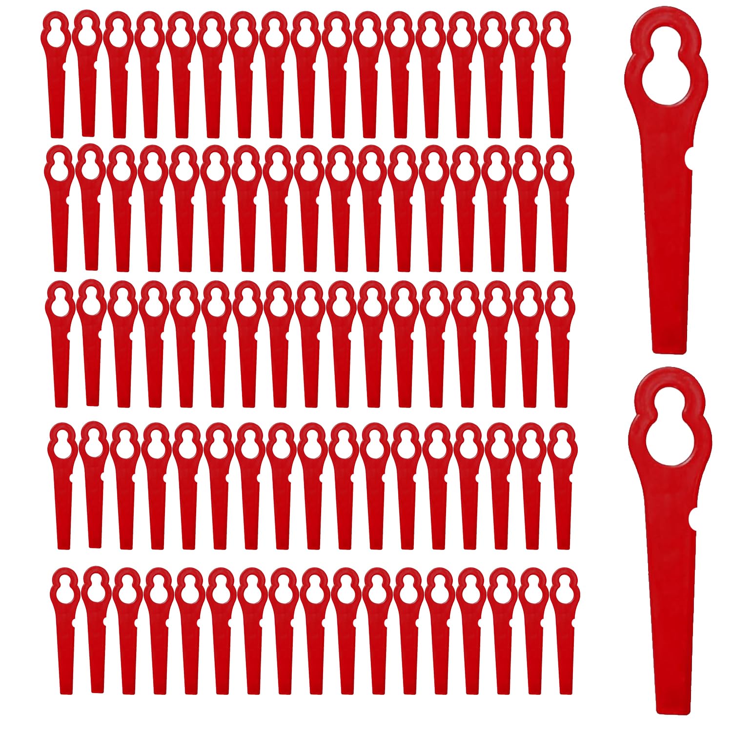 Amazleer Plastic Strimmer Blades for STIHL Polycut 2-2 and 3-2 FSA 45 FSA 57 FSE 52 Strimmer, 40080071000 (L 70, 100, pcs)