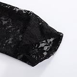 IRYNA Long Lace Gloves Black Elbow Length Opera Silk Hand Sleeves view 4
