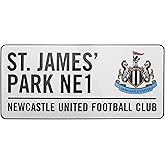 Newcastle United FC Official St James Park Metal Football Stadium Street Sign (16 x 7in) (White)