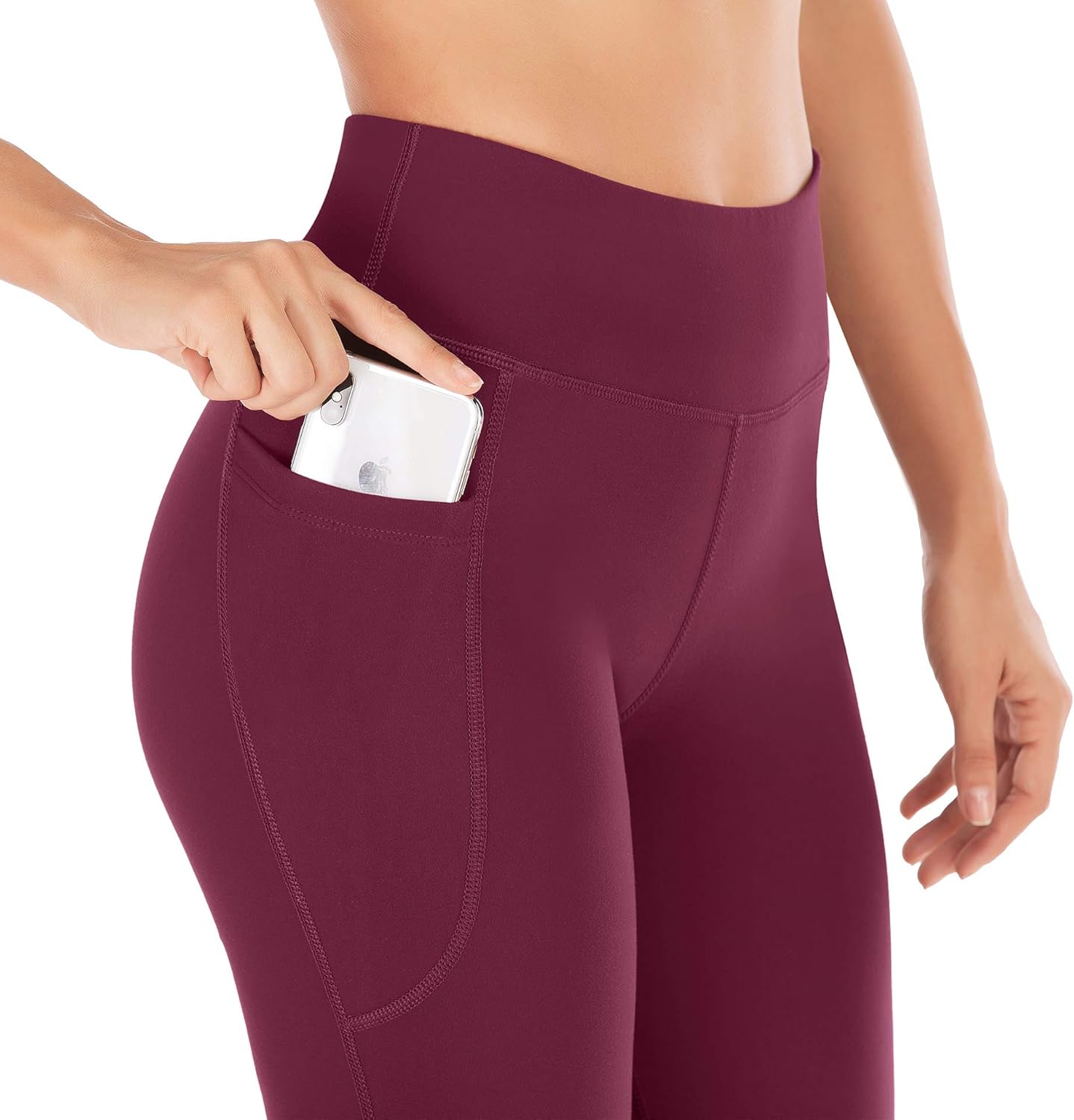 Heathyoga Bootcut Yoga Pants for Women with Pockets High Waisted Workout Pants for Women Bootleg Work Pants Dress Pants: Clothing