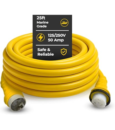 Amazon.com: Hubbell HBL61CM52W Marine Power Cable Set Marine Cable