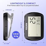 PULIVIA Pedometer 3D Step Counter with Clock Clip Lanyard Red view 6