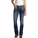 Ariat Womens R.e.a.l. Mid Rise Stretch Entwined Boot Cut JeanJeans