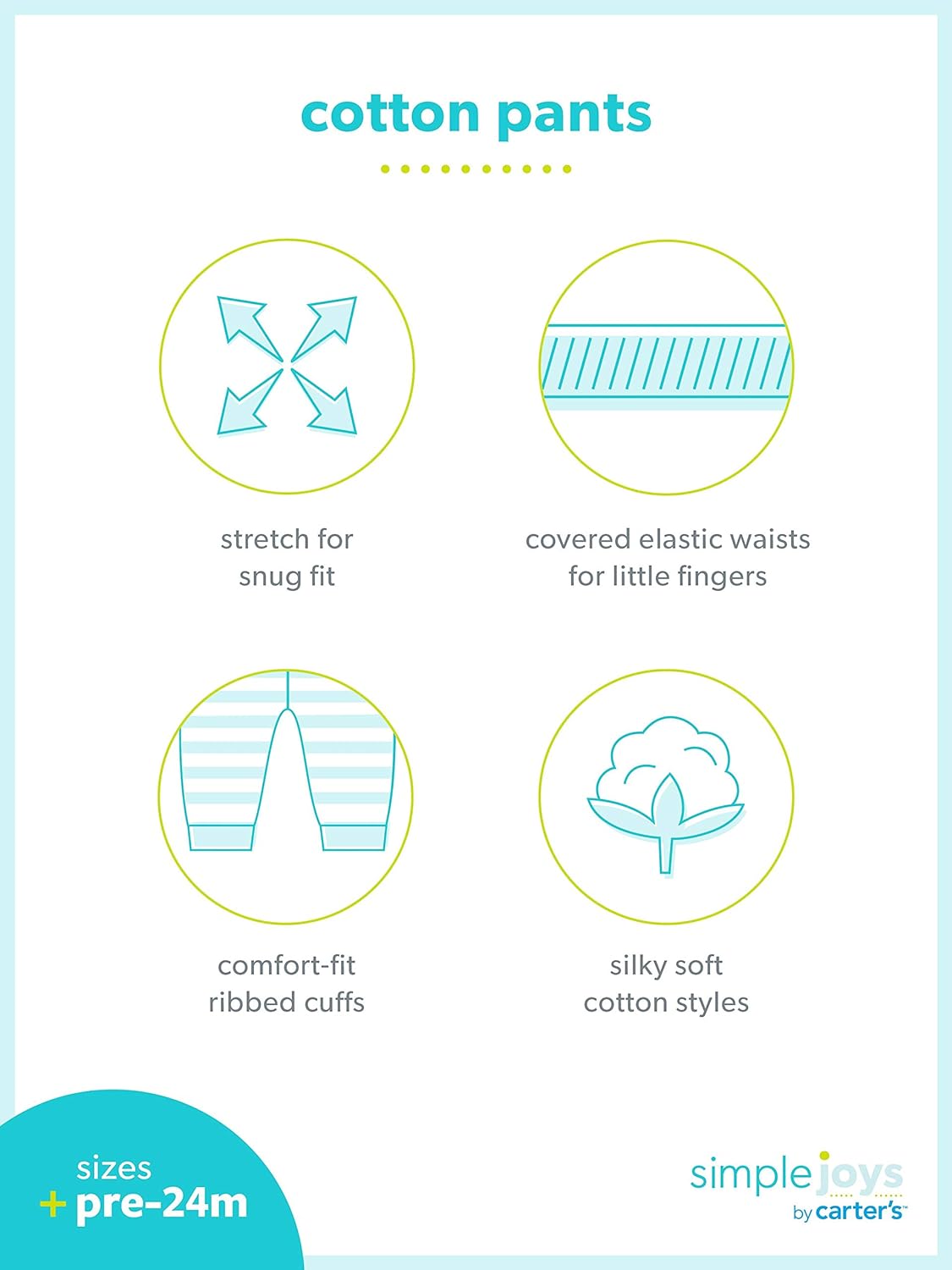 Simple Joys by Carter's Baby Boys' 4-Pack Pant: Clothing