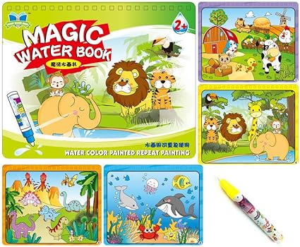 Sipobuy Livre De Dessin Magique De Leau Coloriage De Leau Livre De Griffonnage Avec Un Stylo Magique Panneau De Peinture Pour Enfants Education