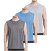AKAWOOKO 3 Pack Men's Workout Tank Top Dry Workout Sleeveless T-Shirt