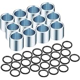 Sumind 36 Pcs Skateboard Bearing Spacers and Washers for Trucks Longboard | 12 Metal Spacers 24 Washers, Fits Most Trucks, Reduces Bearing Wear, Extends Wheel Life, Replacement Hardware Set