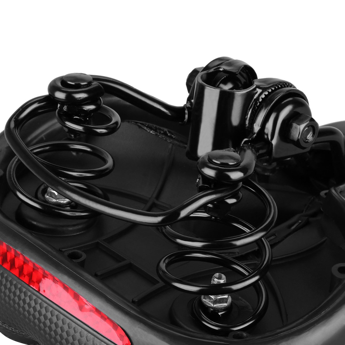 Sattel Fahrradsattel, Landnics Bequem Cityradsättel für Damen Herren Fahrradsitz mit Druckfedern Reflektierendem Streifen Mountainbike/Rennrad/Touren Schwarz