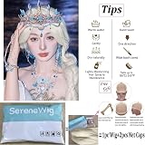 Onlygirl 60 White Blonde Body Wave Synthetic Lace Front Wig Natural Hairline view 6