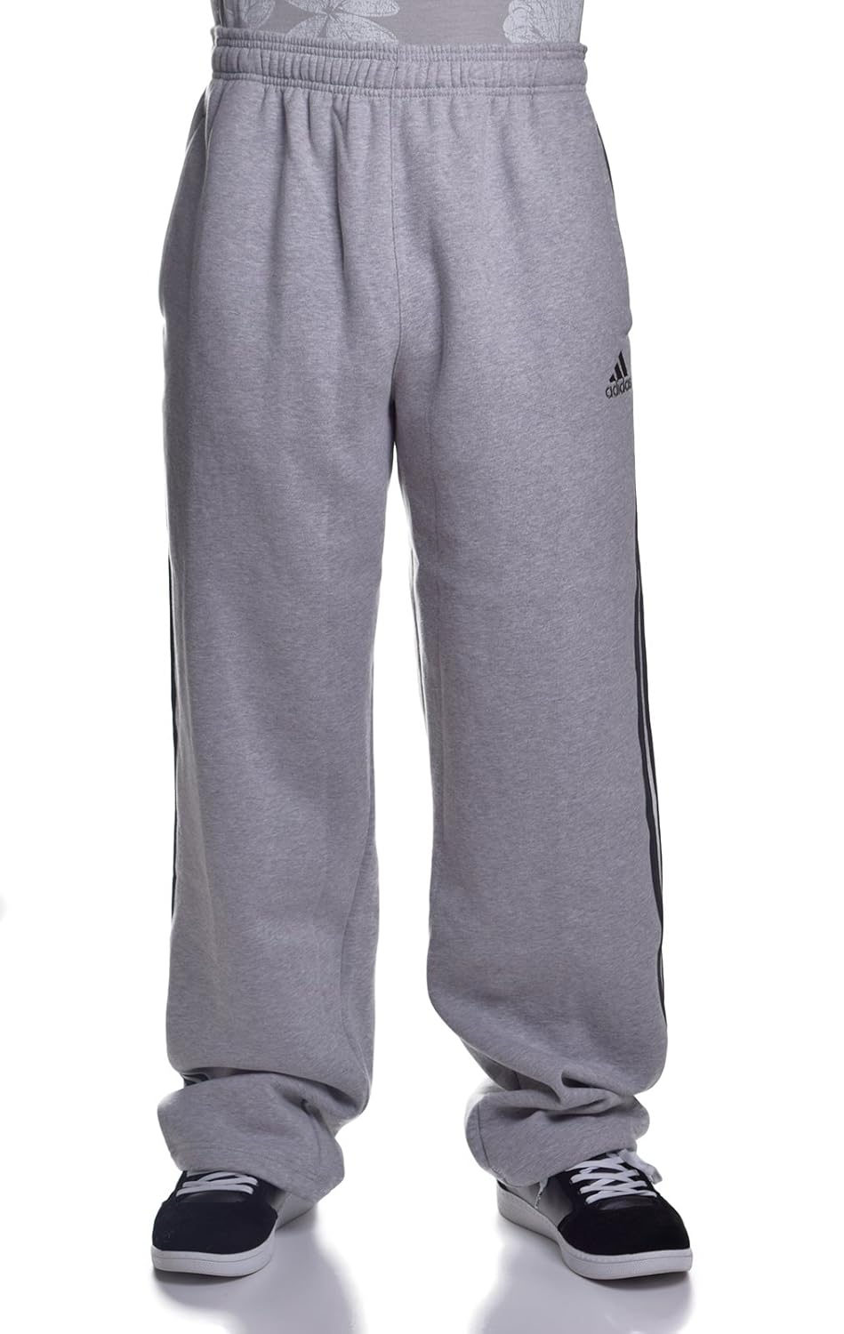 adidas Performance Men's Essential Heavyweight Fleece Pant, X-Large, Medium Grey Heather/Dark 