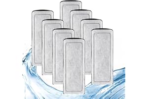 Pryitier 8 Pack Filter Cartridge for Marina Slim Filter S10/S15/S20, Replacement Fish Tank Cartridges with Ceramic for All Three Marina Slim Models