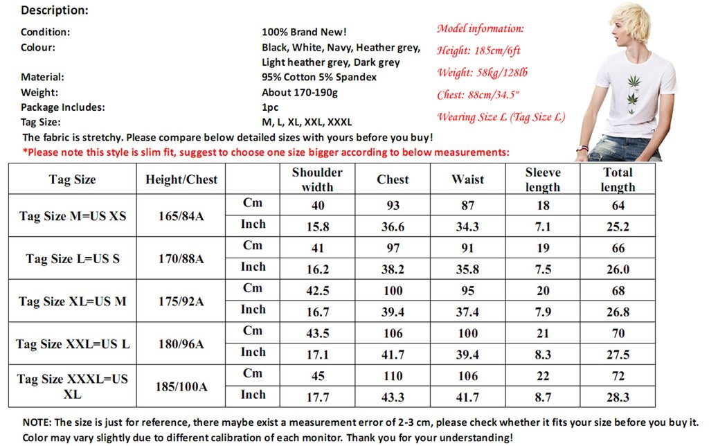 Faleto Mens Stylish Leaf Pattern Printing Cotton Short Sleeve Round Neck T-Shirt,White XXL