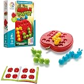 SmartGames Apple Twist - Multi-Level 3D Caterpillar Travel Puzzle, Ages 5+ | Bend bugs to fit inside the apple | Flexible thinking | Great for kids and adults | 60 challenges | Fit every caterpillar in!