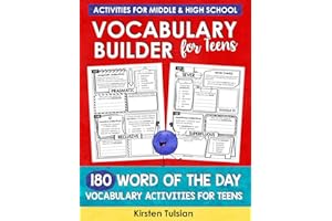 Vocabulary Builder for Teens: 180 Word of the Day Vocabulary Activities Workbook for Middle School and High School BOOK TWO