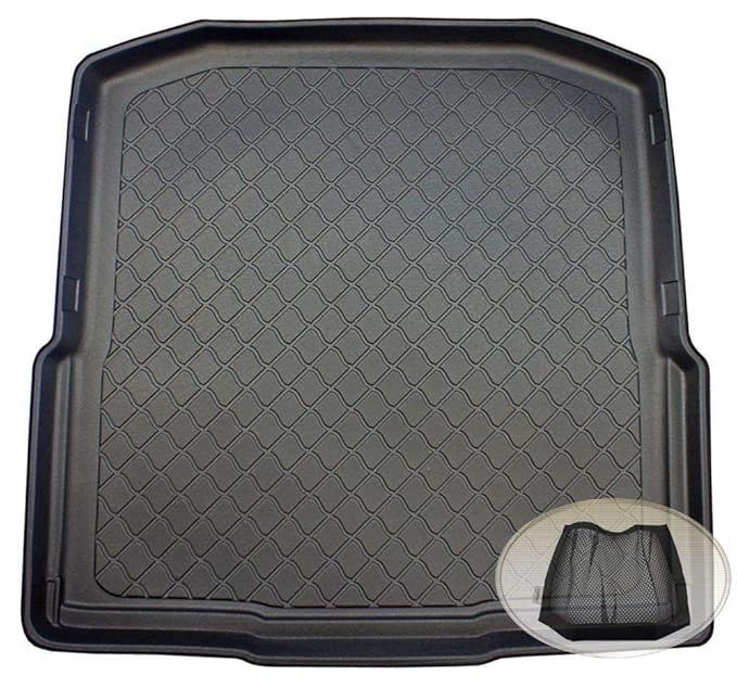 ZentimeX Z3122242 Gummierte Kofferraumwanne fahrzeugspezifisch + Klett-Organizer (Laderaumwanne, Kofferraummatte)